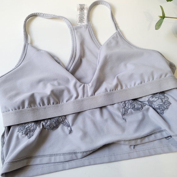 Rare Fabletics longline floral embroidered bralette bra - Picture 8 of 9